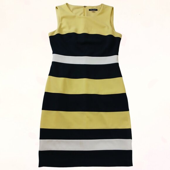 Tommy Hilfiger Women Colour Block Sleeveless Sheath Stretchy Midi Dress Size 8 - Picture 14 of 15